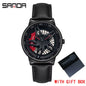 New Luxury 360° Spinning Rim Watch Hub Custom Design Sports Car Rim Watch Waterproof Creative Watch Mens Wheel Wristwatch