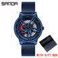 New Luxury 360° Spinning Rim Watch Hub Custom Design Sports Car Rim Watch Waterproof Creative Watch Mens Wheel Wristwatch