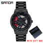 New Luxury 360° Spinning Rim Watch Hub Custom Design Sports Car Rim Watch Waterproof Creative Watch Mens Wheel Wristwatch
