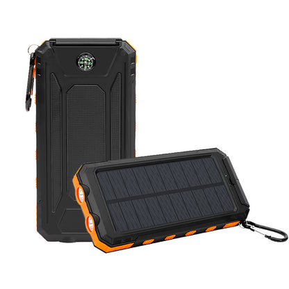 Ultra thin solar power bank 20000mAh with compass three proof solar power bank